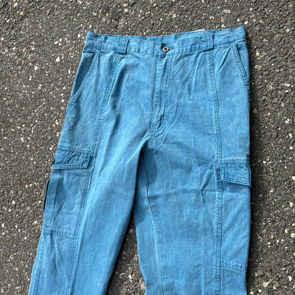 Vintage blue baggy trousers size 34x34 cargo skater 90s tapered
